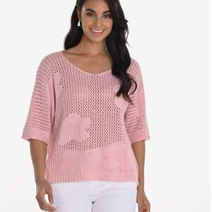 Frank Lyman Design Soft Pink V-Neck Sweater